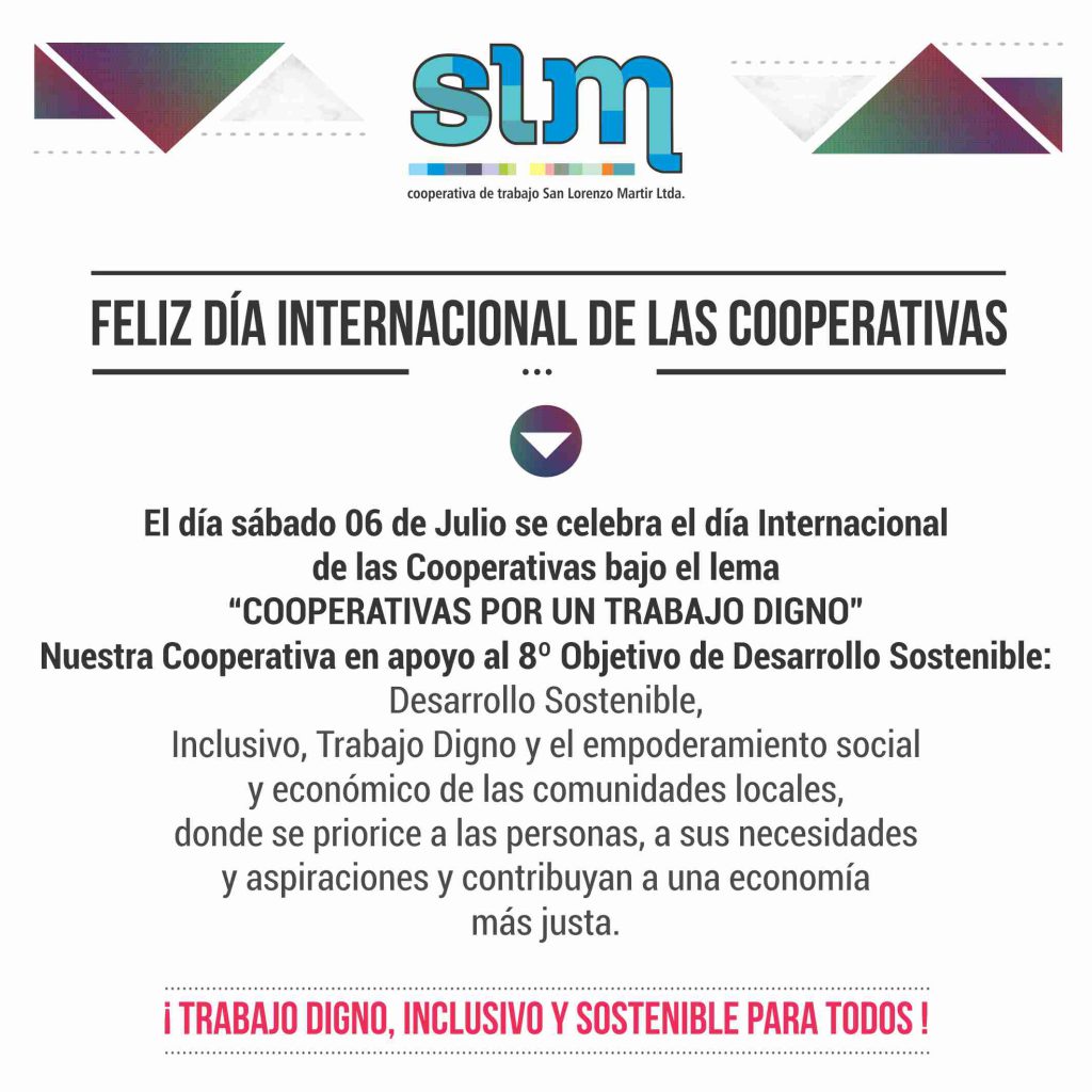 Feliz día Internacional de las Cooperativas