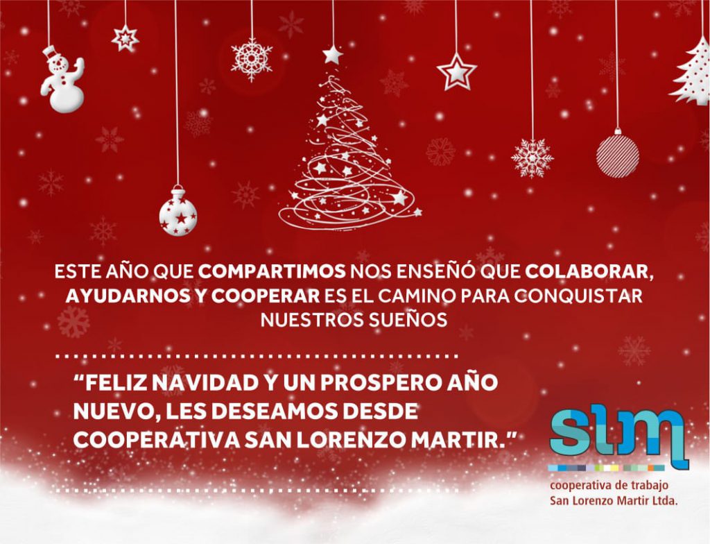 LES DESEAMOS UNA FELIZ NAVIDAD Y FELIZ AÑO NUEVO!